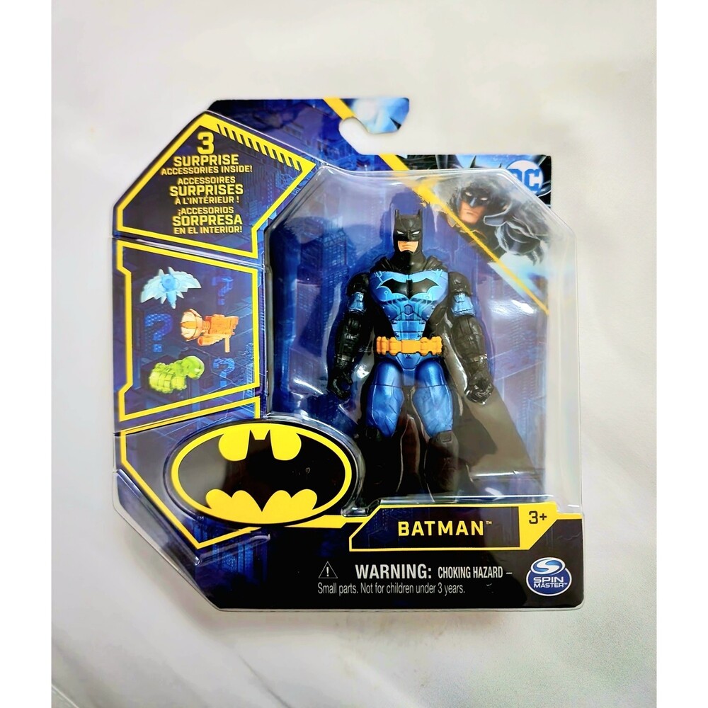 DC Metallic Blue Batman 4 Inch Action Figure by Spin Master **Rare** (NIB)